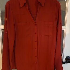 Express Dark Orange Portofino Shirt